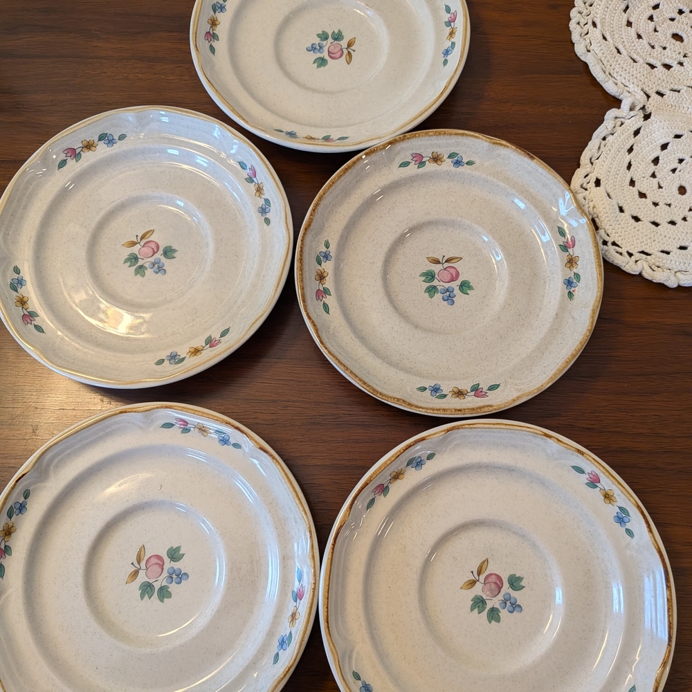 International Heartland Patterned saucer Plates Set (5)